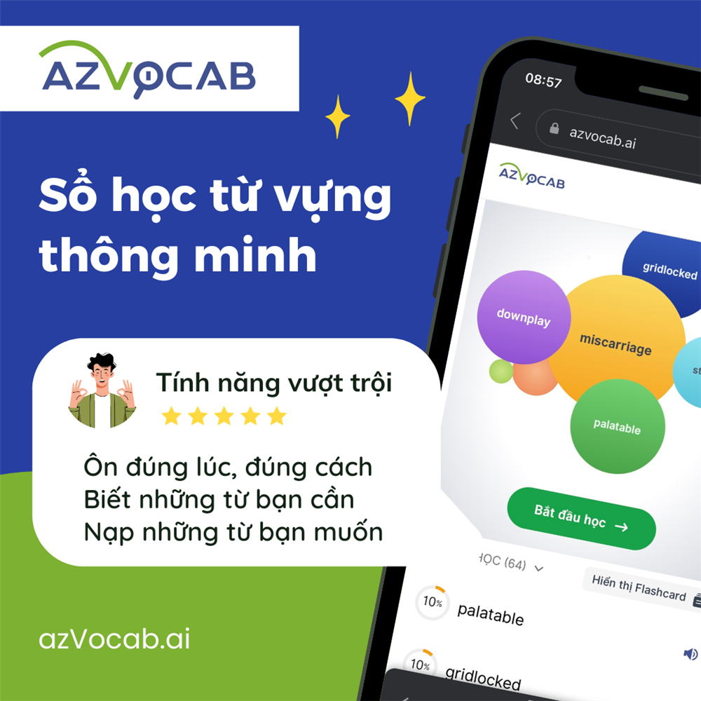 sổ học từ vựng thông minh azVocab